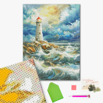 Алмазная мозаика 40x30 - Маяк