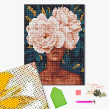 Алмазная мозаика 40x30 - Квіткова загадка