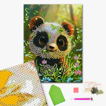 Алмазная мозаика 25x25 - Мила панда