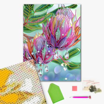 Алмазная мозаика 25x25 - Ніжна протея
