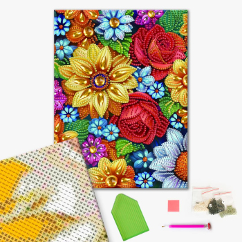 Алмазная мозаика 25x25 - Квіткова колекція