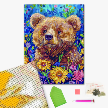 Алмазная мозаика 25x25 - Ведмежа
