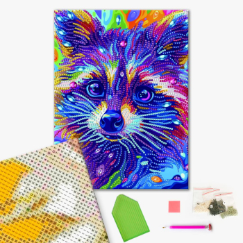 Алмазная мозаика 25x25 - Кольоровий єнот