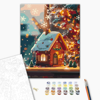 Хатинка під сніжинками