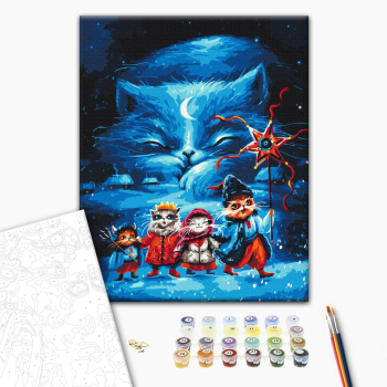 Рождественский вертеп котиков © Марианна Пащук