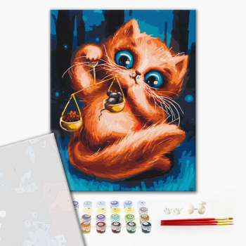 Картина по номерам Преміум картини - Котик Терези © Маріанна Пащук