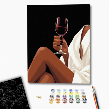 Картина по номерам На чорному полотні - Вишукана насолода