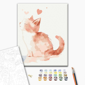 Картина по номерам Тварини, птахи та риби - Муркотіння любові 2