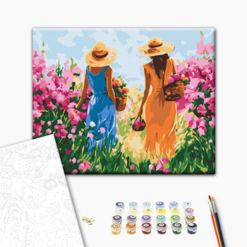 Картина по номерам Люди на картинах - Подруги на прогулянці