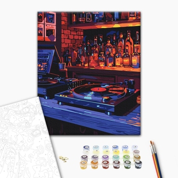 Картина по номерам Музика, музичні інструменти - Атмосфера вечора