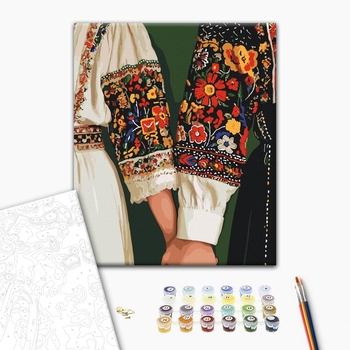 Картина по номерам Люди на картинах - У вишиванці — серце