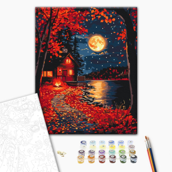 Край красных листьев