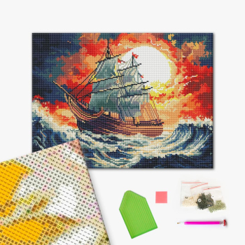 Шторм на закате солнца