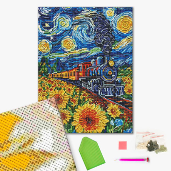 Поезд в подсолнухах