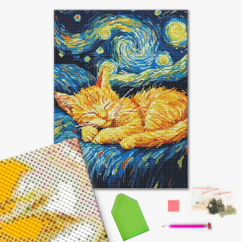 Алмазна мозаїка BLACK 40х50 - Сон в зоряну ніч