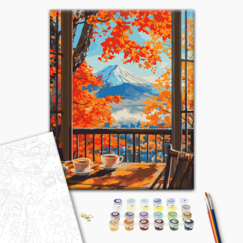 Осінній ранок з видом на гори