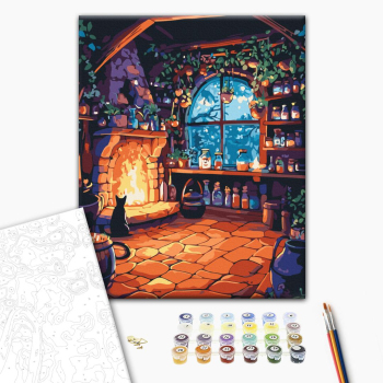 Картина по номерам Мультфільми, комікси, аніме - Хатинка відьмочки