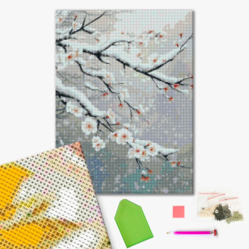 Цвет в снегу