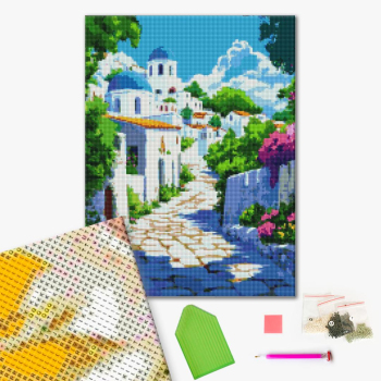 Алмазна мозаїка 40х50 - Квітчаста вулиця