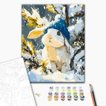 Білий сніжок з хвостиком