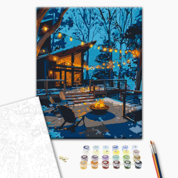 Вечер в свете гирлянд