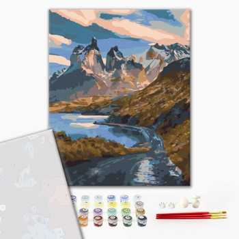 Картина по номерам Преміум картини - Гірський серпантин