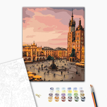 Сердце Кракова на закате солнца