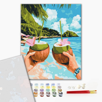 Картина по номерам Преміум картини - Кокосова насолода