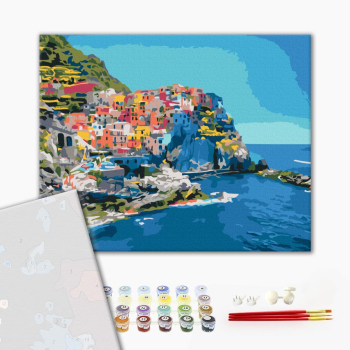 Картина по номерам Преміум картини - Берег середземномор'я