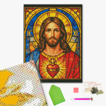 Алмазна мозаїка 40х50 - Святе Серце Ісуса