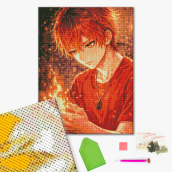 Алмазна мозаїка 40х50 - Серце полум’я