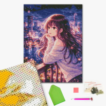 Алмазная мозаика 40x30 Власного виробництва - Магія нічного міста