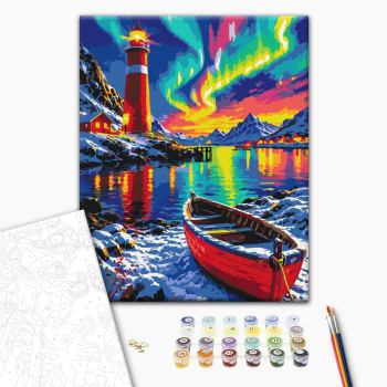 Lighthouse and the Northern Lights